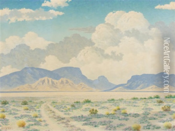 Spring In The Desert Oil Painting - Lewis Woods Teel