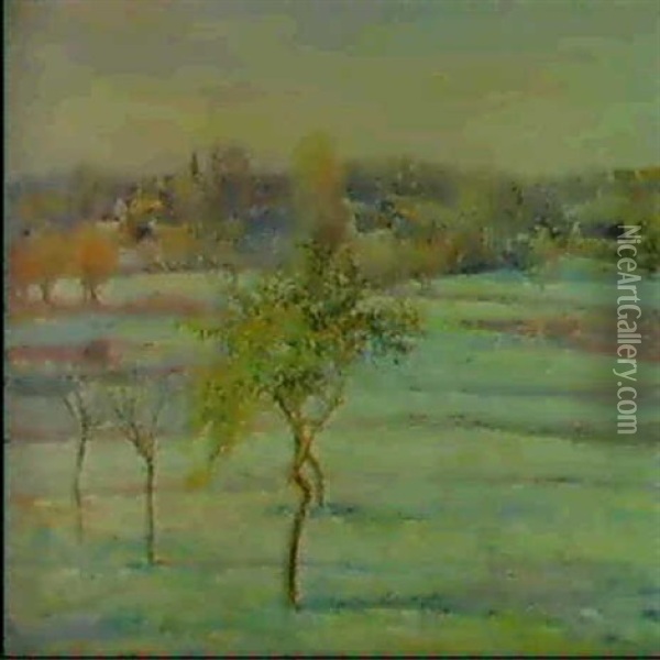 Gelee Blanche A Eragny Oil Painting - Camille Pissarro