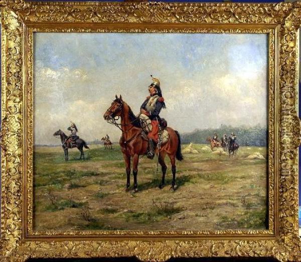 [la Cavalerie] Oil Painting - Edouard Geelhand