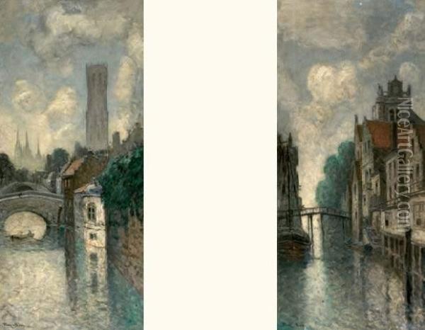 Vues De Bruges Oil Painting - Frank Myers Boggs