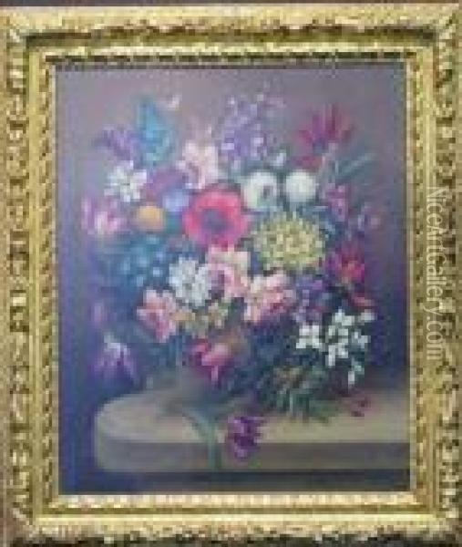 Floral Still Life Oil Painting - Jan Van Doust
