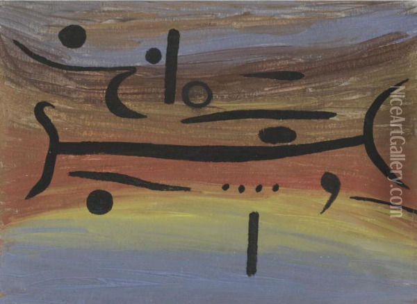 Instrumente (instruments) Oil Painting - Paul Klee