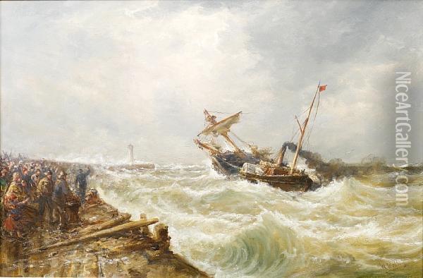 Putting To Sea Oil Painting - William Edward Webb