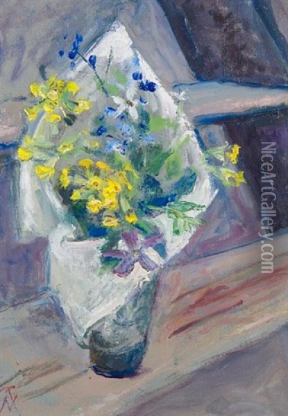 The Cowslips Oil Painting - Margaret Thomas