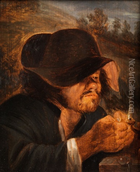 Der Raucher Oil Painting - Joos van Craesbeeck