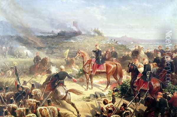 Battle of Solferino, 24th June 1859 Oil Painting - Adolphe Yvon