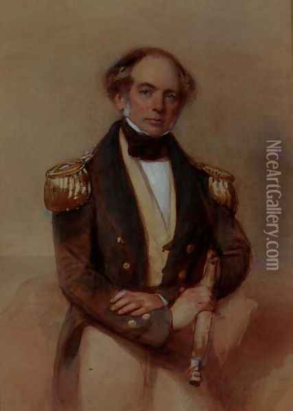 Portrait of a Captain Oil Painting - George Richmond