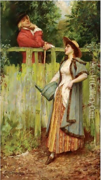 Where Are You Going To, My Pretty Maid Oil Painting - William A. Breakspeare