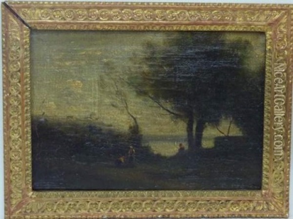 Paysage Anime Oil Painting - Adolphe De Villers