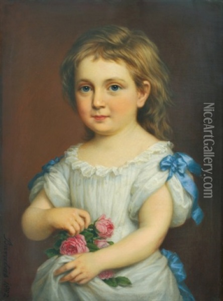 Portrait Of Flora Szegedy-maszak Oil Painting - Miklos Barabas