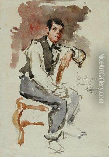 Boceto Para Un Flamenco Oil Painting - Francisco Arasa