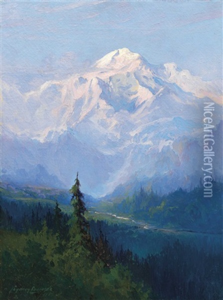 Mount Mckinley, Alaska Oil Painting - Sydney Mortimer Laurence