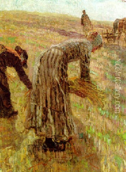 Die Heuernte Oil Painting - Heinrich Breling