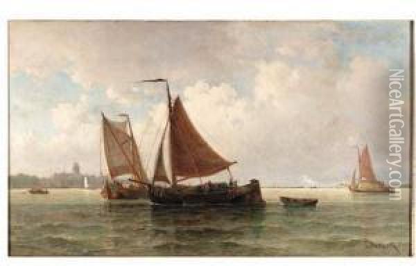 The Merwede, Dordrecht Oil Painting - Everhardus Koster
