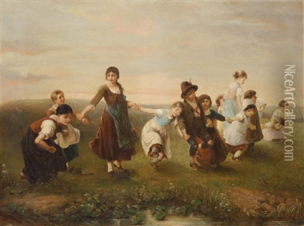 Kinderreigen Oil Painting - Gustav Igler