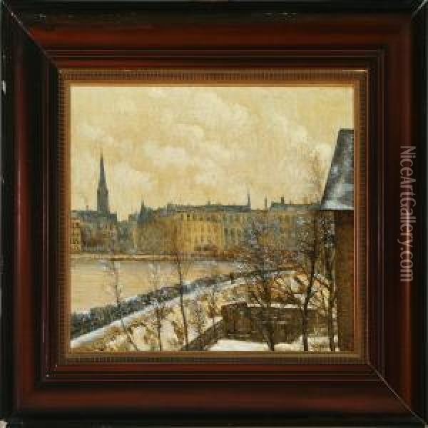 View From The Artist'sstudio Oil Painting - Vilhelm Peter C. Kyhn
