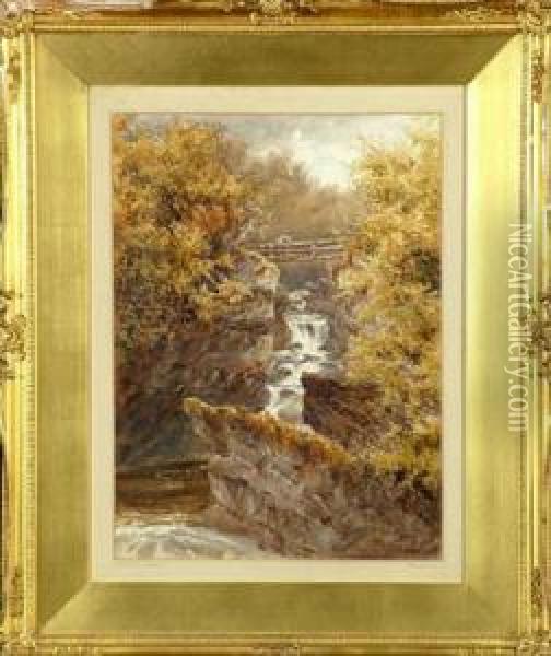 Bracklin Bridge Oil Painting - David Law