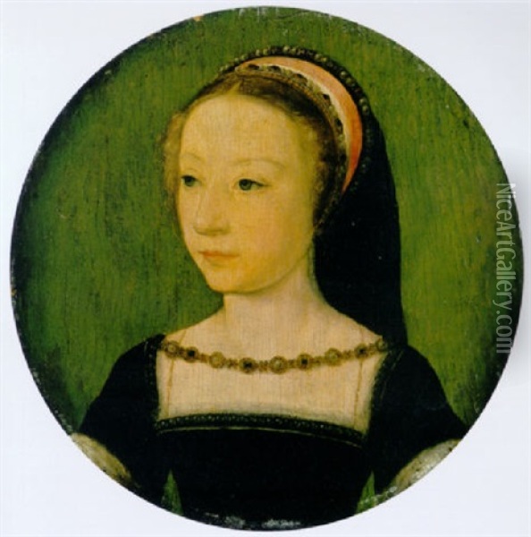 Portrait Of A Lady In A Dark Dress Oil Painting -  Corneille de Lyon