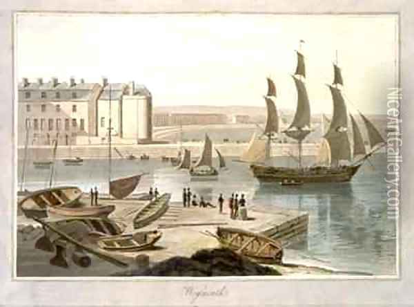 Weymouth Harbour Oil Painting - William Daniell RA