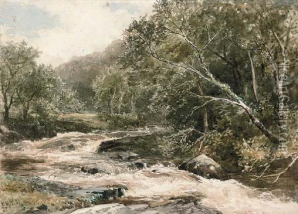 A River In Spate Oil Painting - Edmund Morison Wimperis