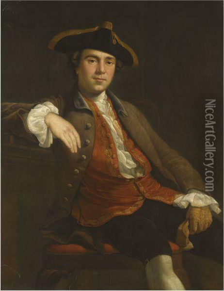 Portrait Of A Gentleman Oil Painting - Nathaniel Hone