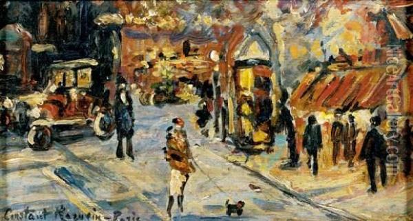 Les Grands Boulevards Oil Painting - Konstantin Alexeievitch Korovin