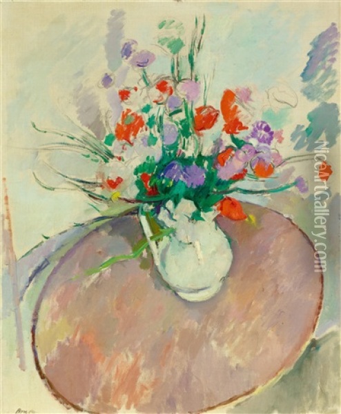 Flowers Oil Painting - Patrick Henry Bruce