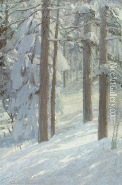 Winter Woods Oil Painting - Sheldon Parsons