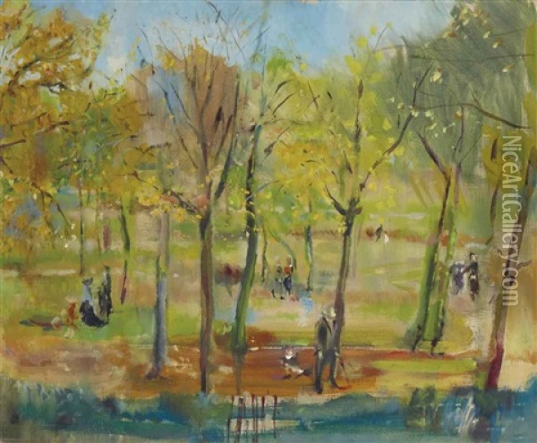 Le Bois De Vincennes Oil Painting - Christian Berard