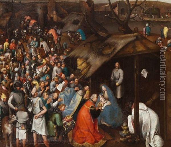L'adoration Des Mages Oil Painting - Pieter Bruegel the Elder