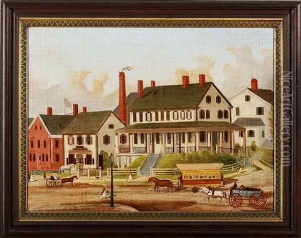 The Stephen Smith House, Lynn, Massachusetts, 1869 Oil Painting - Joshua Sheldon Jr.