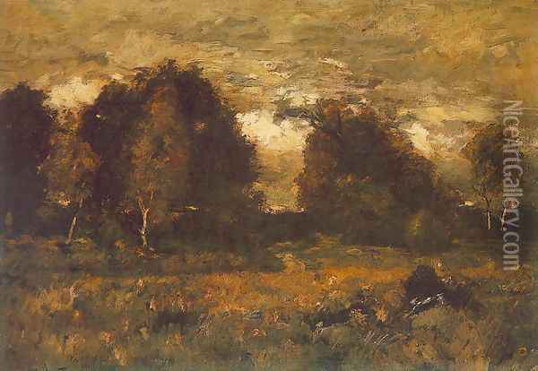 Stormy Landscape 1875 Oil Painting - Laszlo Paal