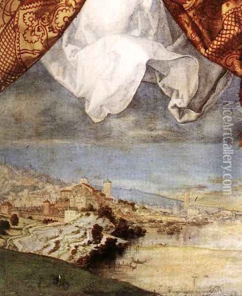 The Adoration of the Trinity (detail) 5 Oil Painting - Albrecht Durer