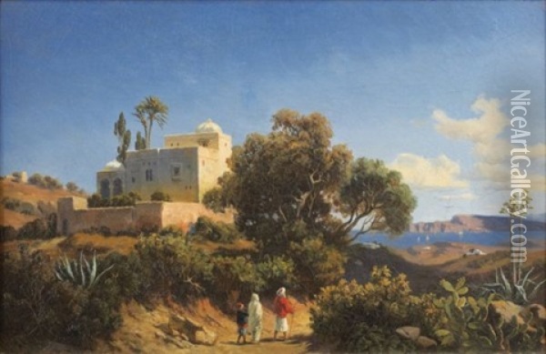 Paysage D'afrique Du Nord Oil Painting - Curt Victor Clemens Grolig