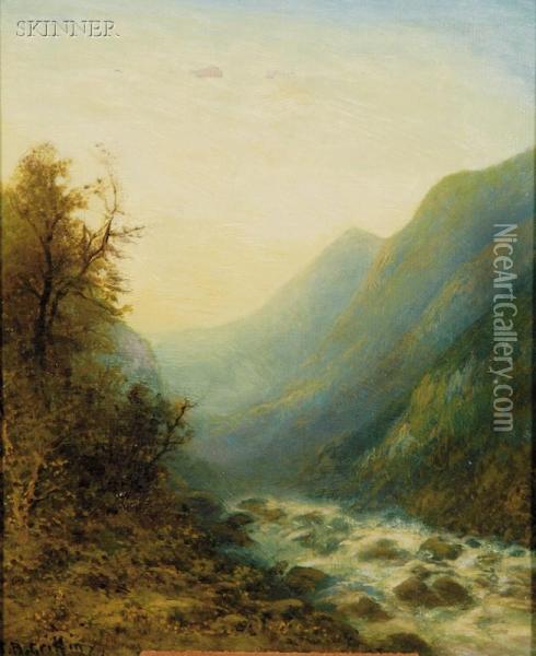 River Rapids Oil Painting - Thomas Bartholomew Griffin