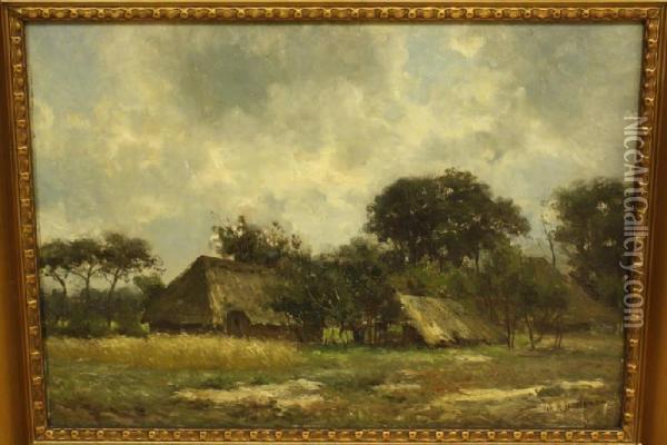 Hutten Op De Heide Oil Painting - Johan Hendrik Doeleman