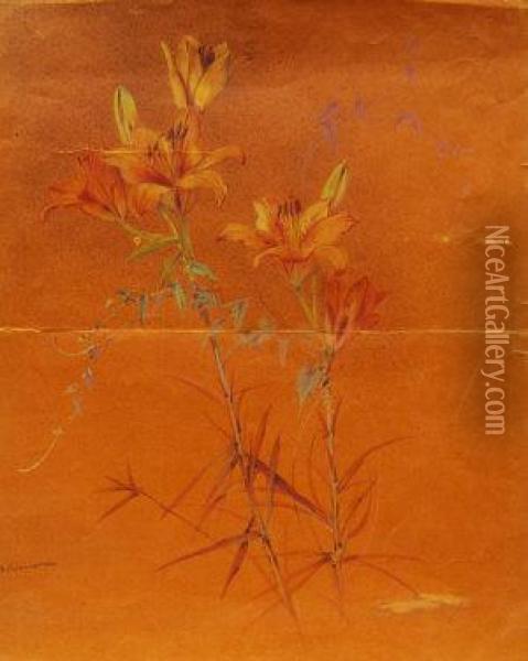 Lillies Oil Painting - Victoria Dubourg Fantin-Latour