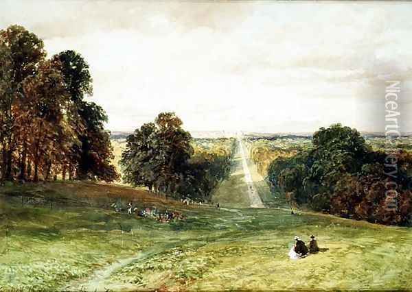 The Long Walk, Windsor Oil Painting - Samuel Bough