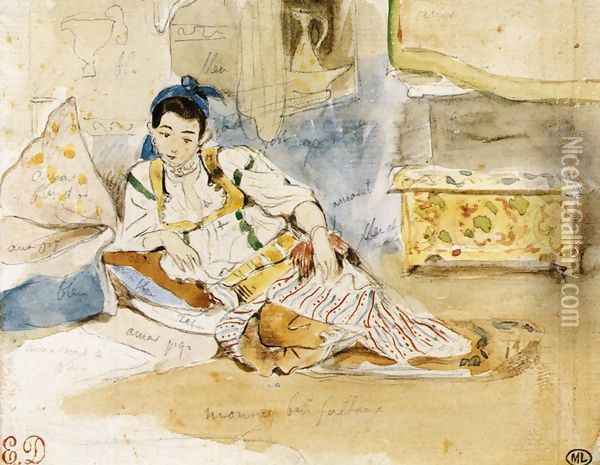 Mounay ben Sultan 1832 Oil Painting - Eugene Delacroix