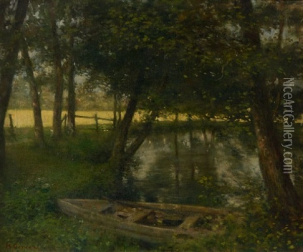 Barque A L'abreuvoir Oil Painting - Henri Gervex
