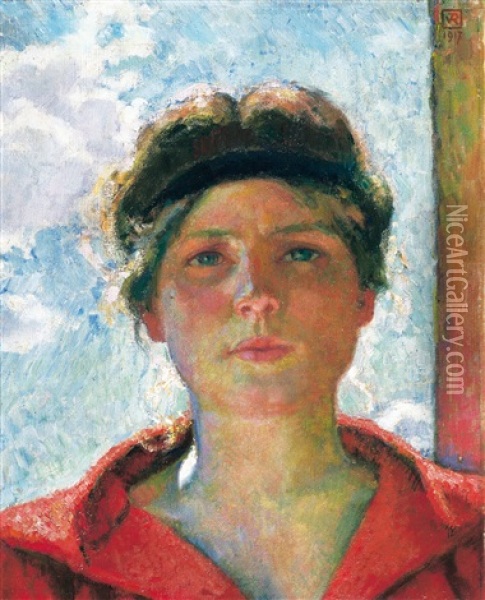 Jeune Fille A Contre-jour Oil Painting - Theo van Rysselberghe