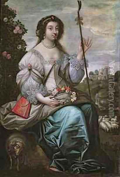 Julie d'Angennes 1607-71 as Astree Oil Painting - Claude Deruet