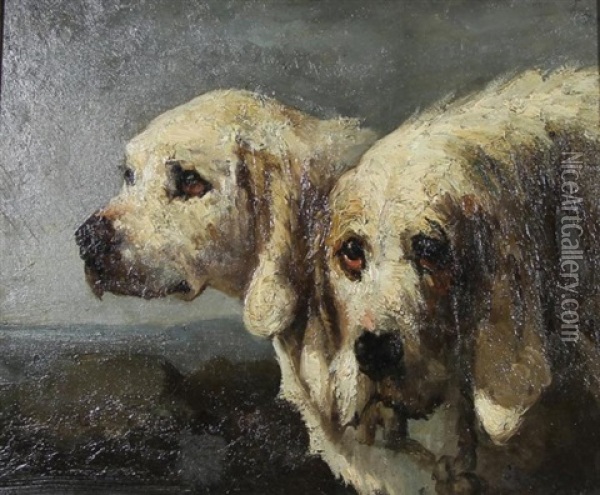 Labrador Oil Painting - Jules Chardigny