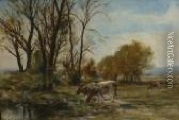 Cattle Watering Oil Painting - William Darling McKay