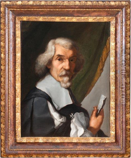 Ritratto Del Gran Sovrano Dei Cavalieri Di Malta Annet De Clermon Gessan Oil Painting - Guglielmo Cortese Il Borgognone