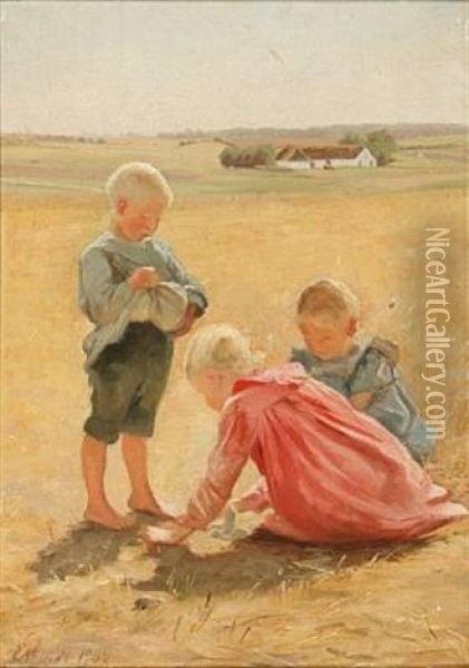 Solskin. Sjaelland Oil Painting - Emilie (Caroline E.) Mundt