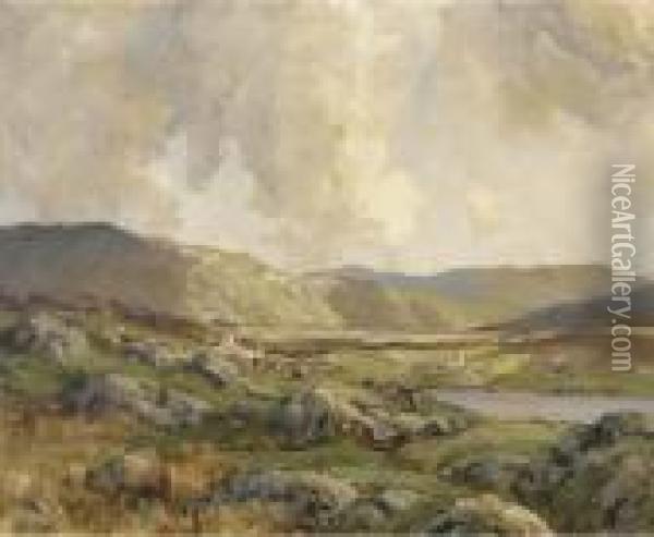 Lough Landscape, Donegal Oil Painting - James Humbert Craig