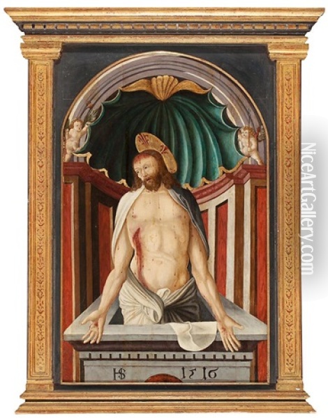 Cristo Resucitado En Un Abside Oil Painting - Hans Leonhard Schaeufelein