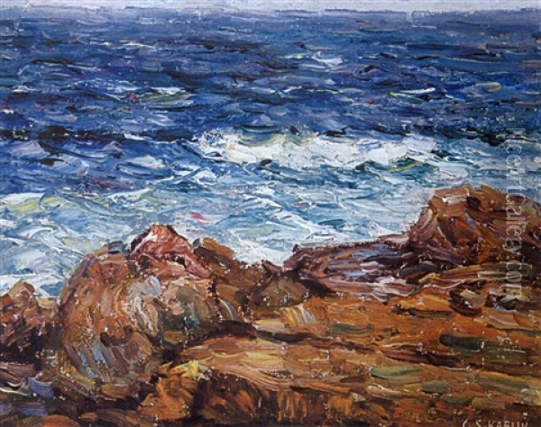 Shore Near Rockport Oil Painting - Charles Salis Kaelin