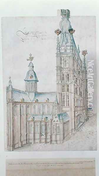 St. Bavo Cathedral Oil Painting - Lieven van der Schelden